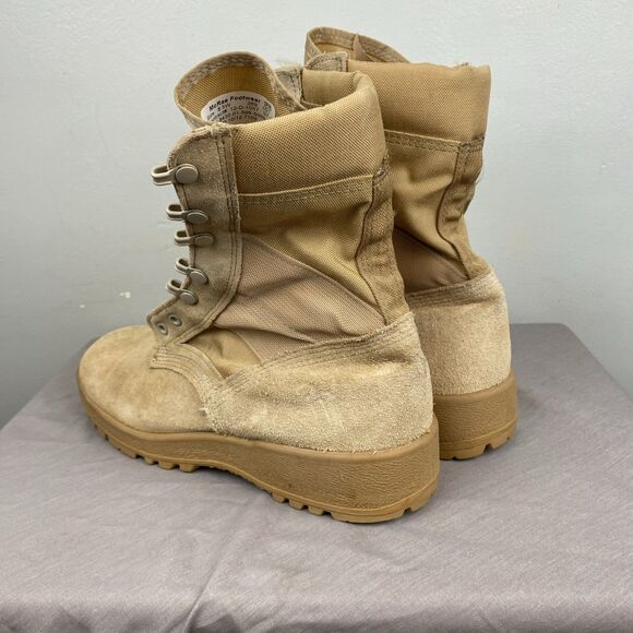 McRae military boots men's 8.5w brown combat Vibram sole NO LACES - Picture 5 of 7